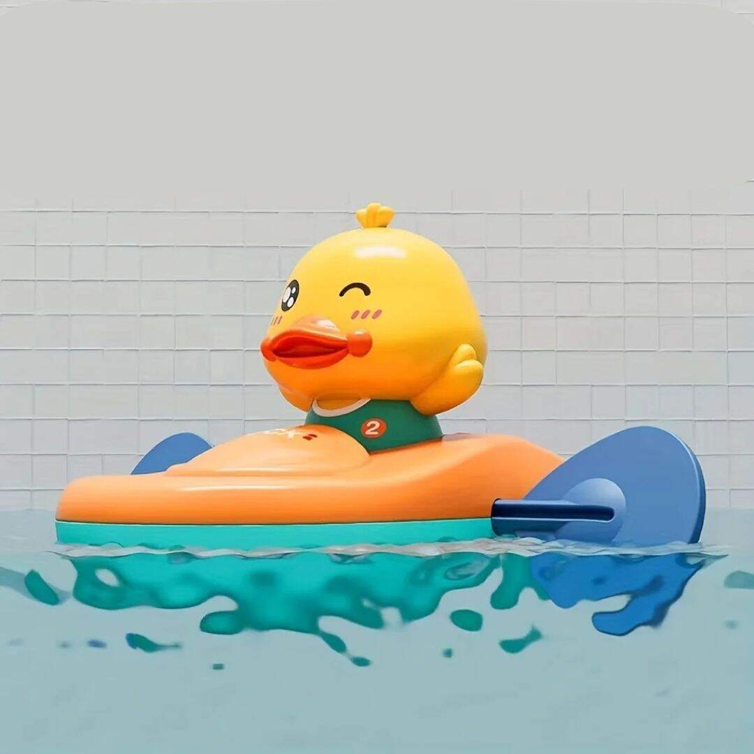 Jouet de bain bébé canard en kayak