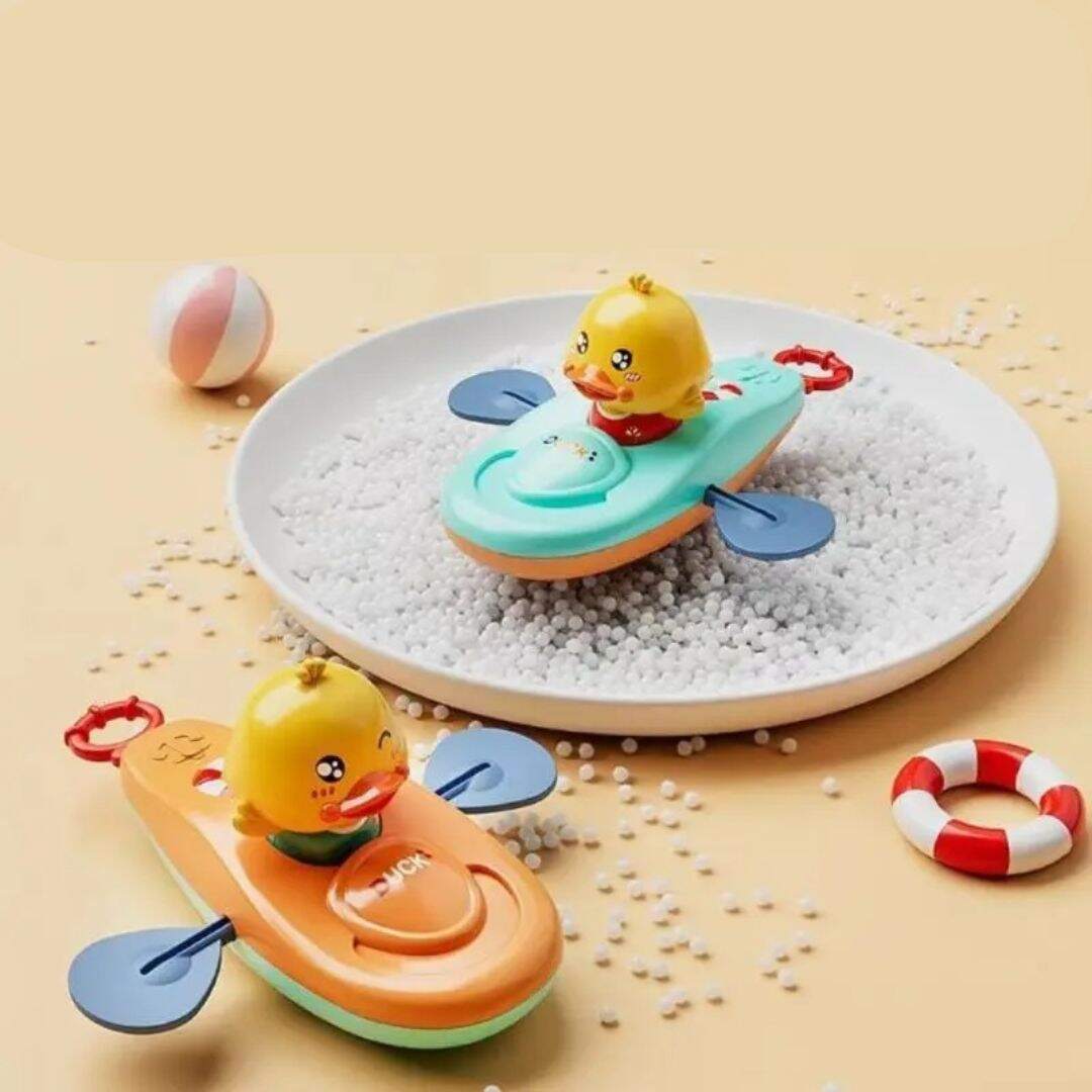 Jouet de bain bébé canard en kayak