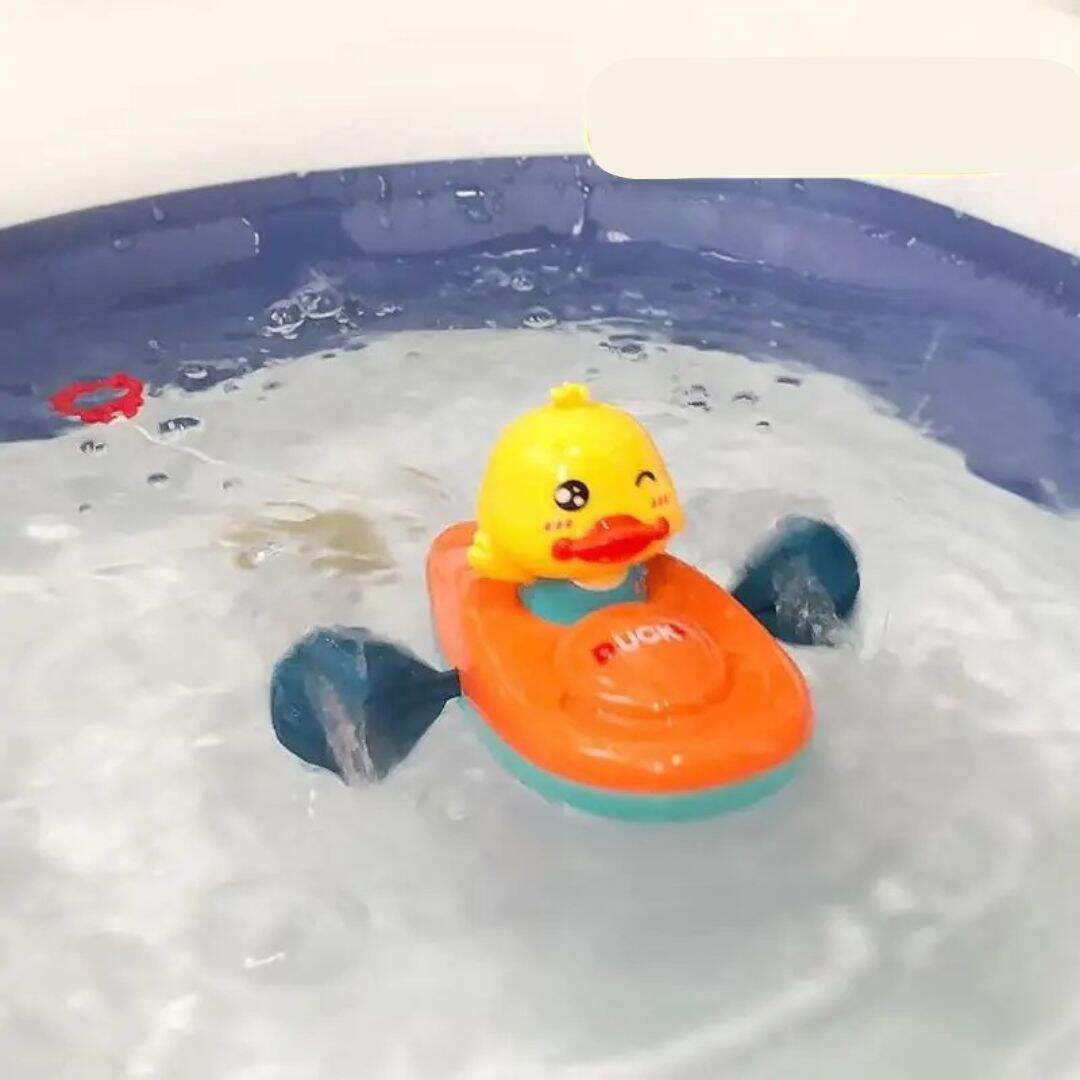 Jouet de bain bébé canard en kayak