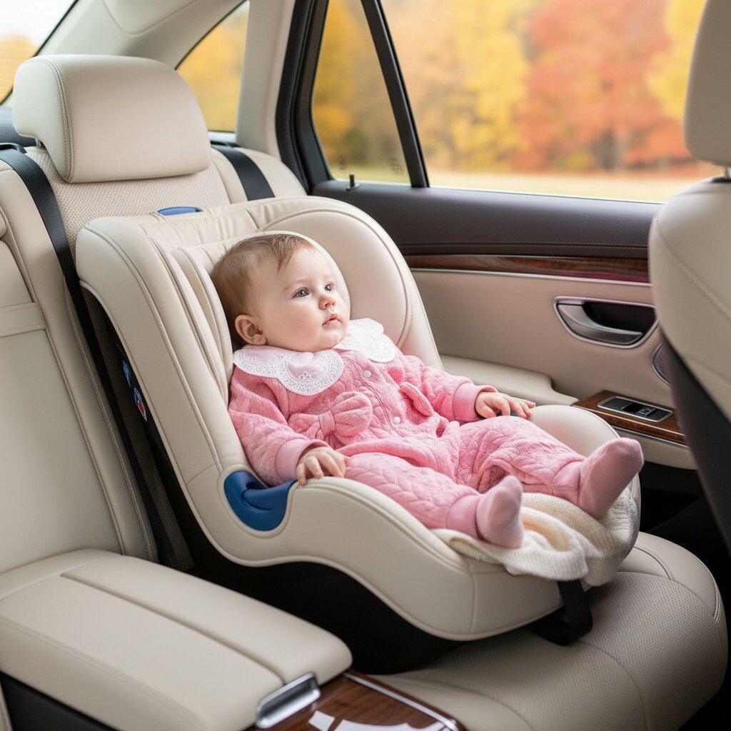 Bébé fille en barboteuse rose matelassée en voyage avec couverture polaire et bonnet – Choupinoo