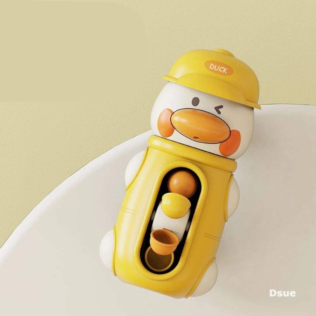 Jouet de bain chute d'eau canard orange