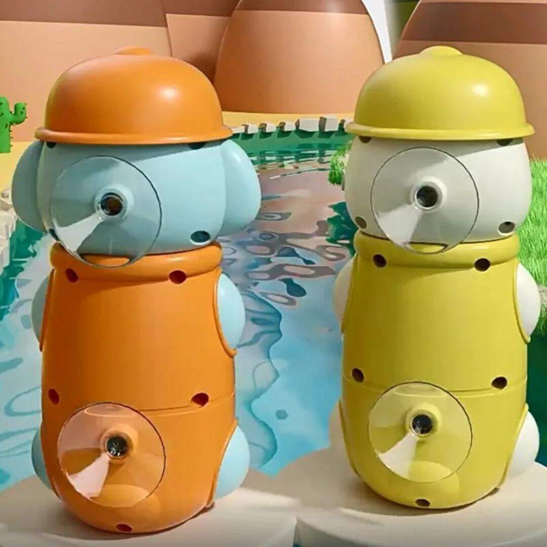 Jouet de bain chute d'eau éléphant et canard ventouse murale