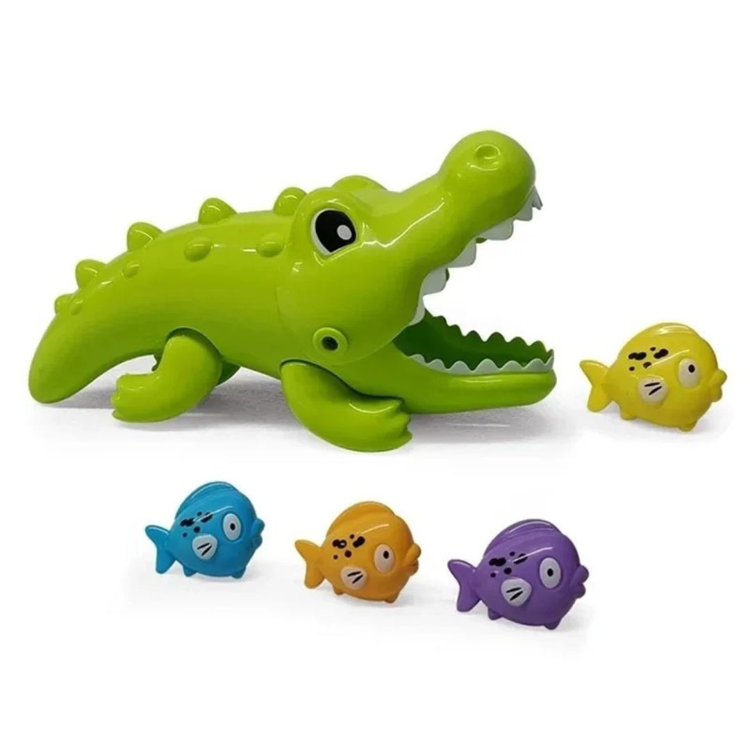 Jouet de bain crocodile mange petit poisson