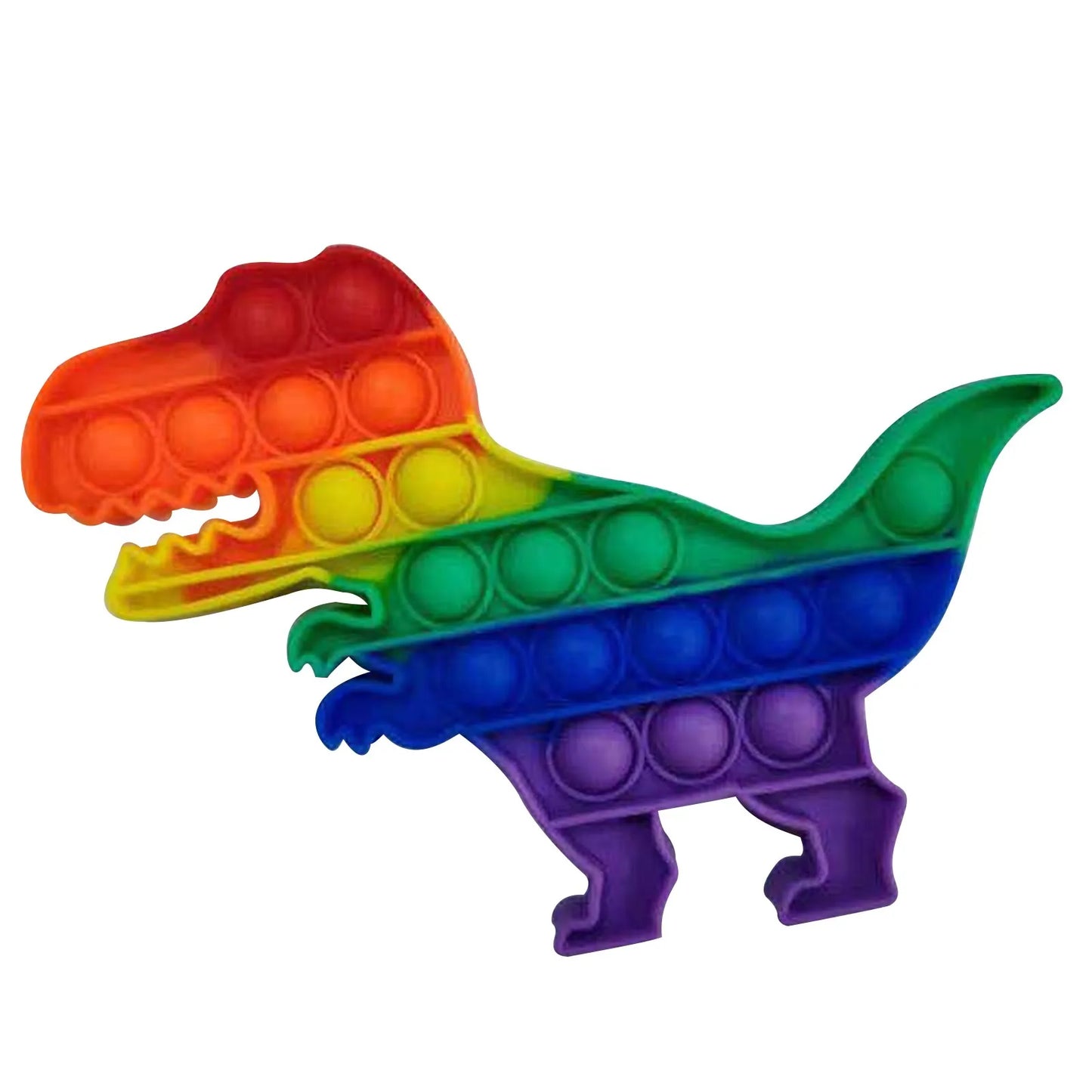 Jouet sensoriel en silicone arc-en-ciel Dinosaure