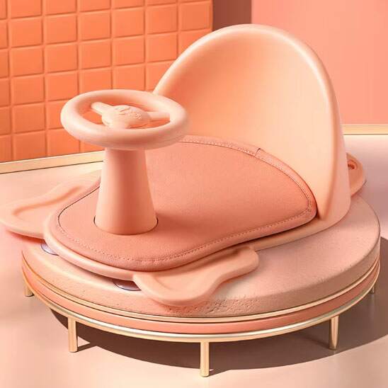 Siege-de-bebe-pour-le-bain-volant-rose