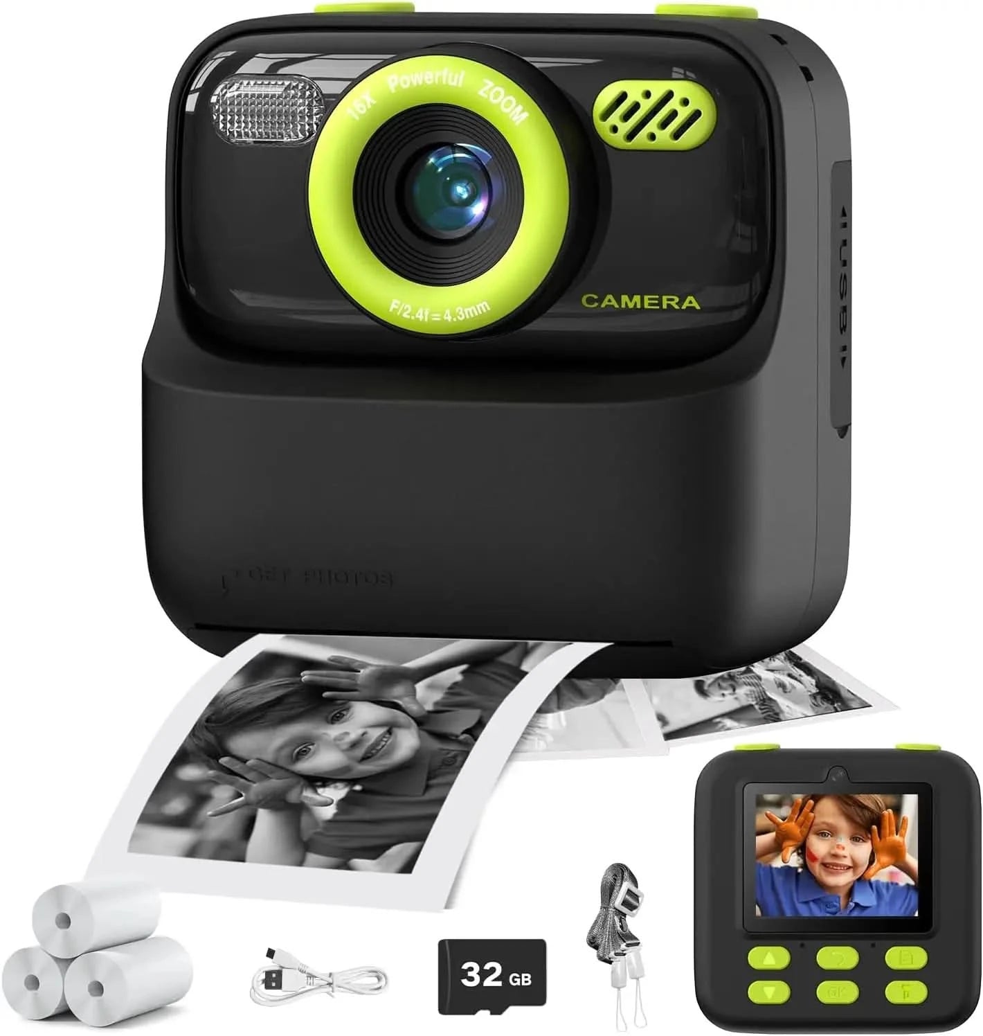 Appareil photo instantané enfant – 1080P avec impression - Choupinoo