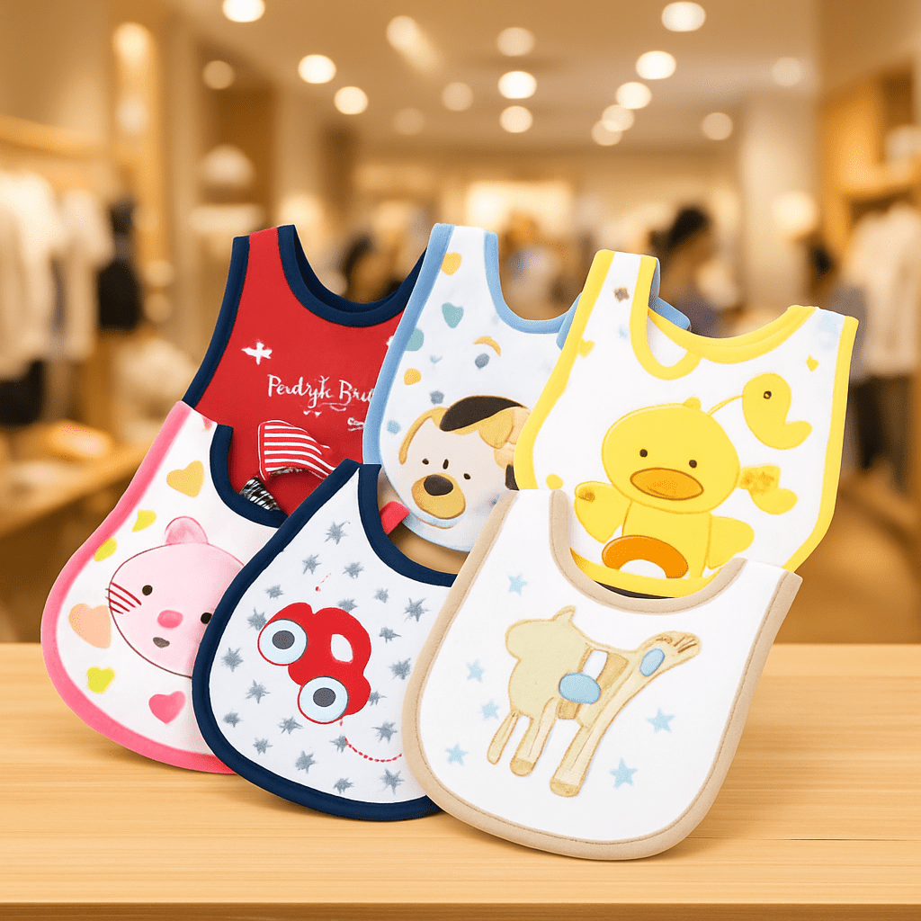 Bavoir bébé en coton doux - Lot de 6 pièces - Choupinoo