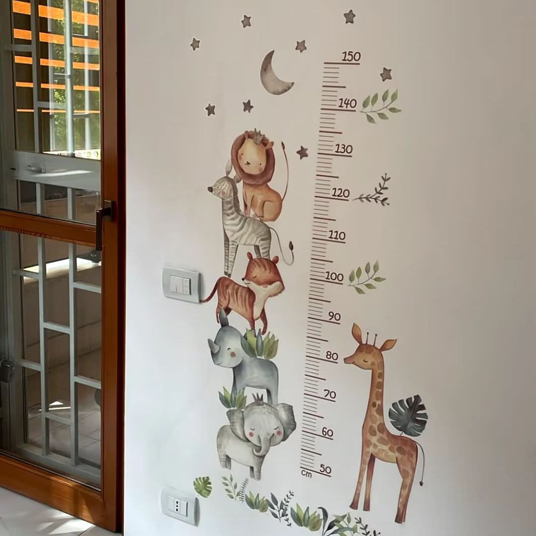 CHAMBRE BEBE STICKERS | Safari - Règle bébé - Choupinoo