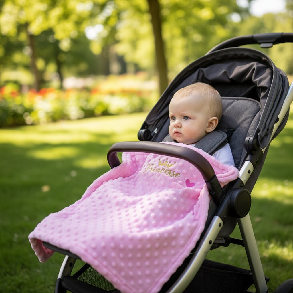 Couverture Bébé Personnalisée en Polaire et Microfibre - Choupinoo