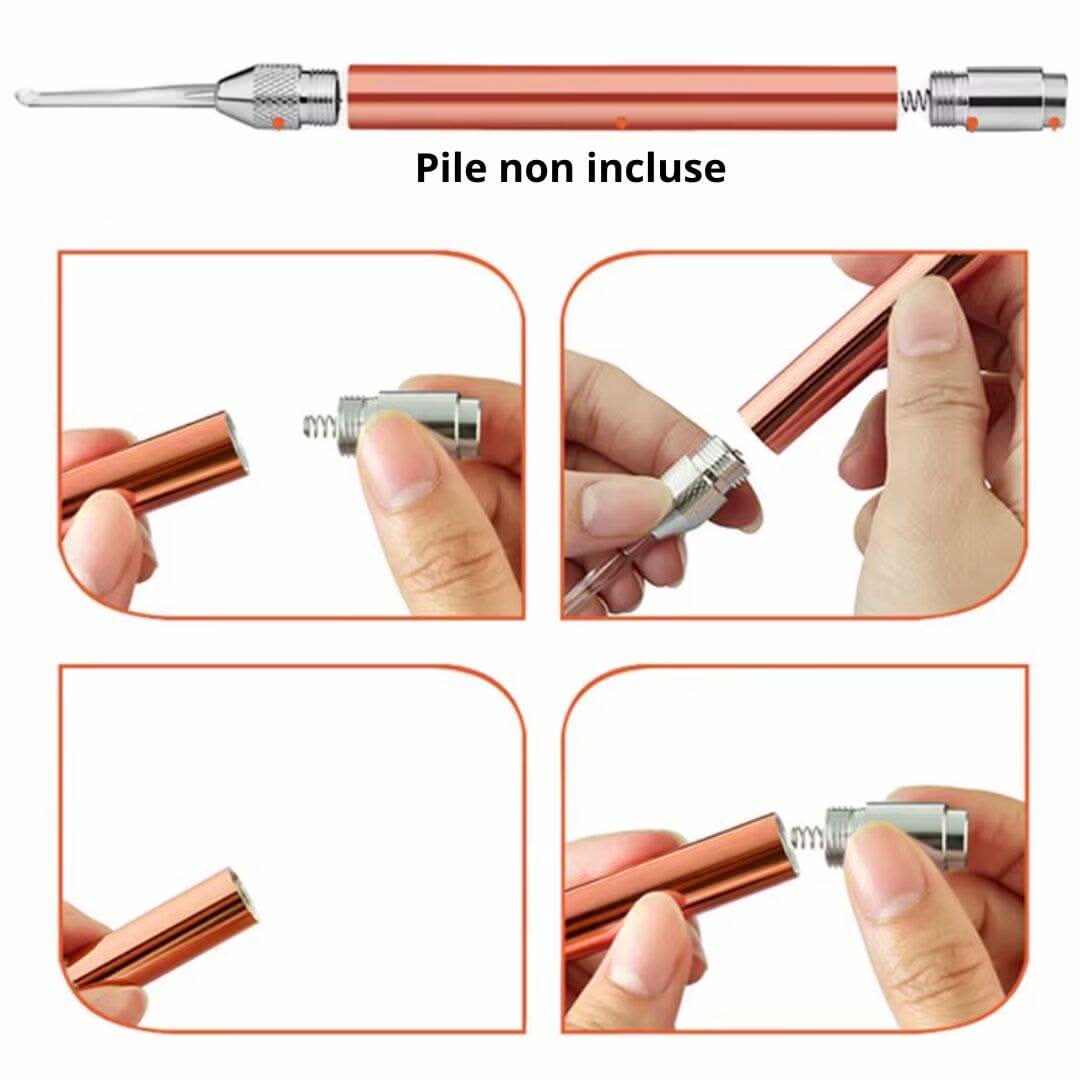 Cure oreille et pince à épiler de sécurité avec lumiÚre LED - Choupinoo