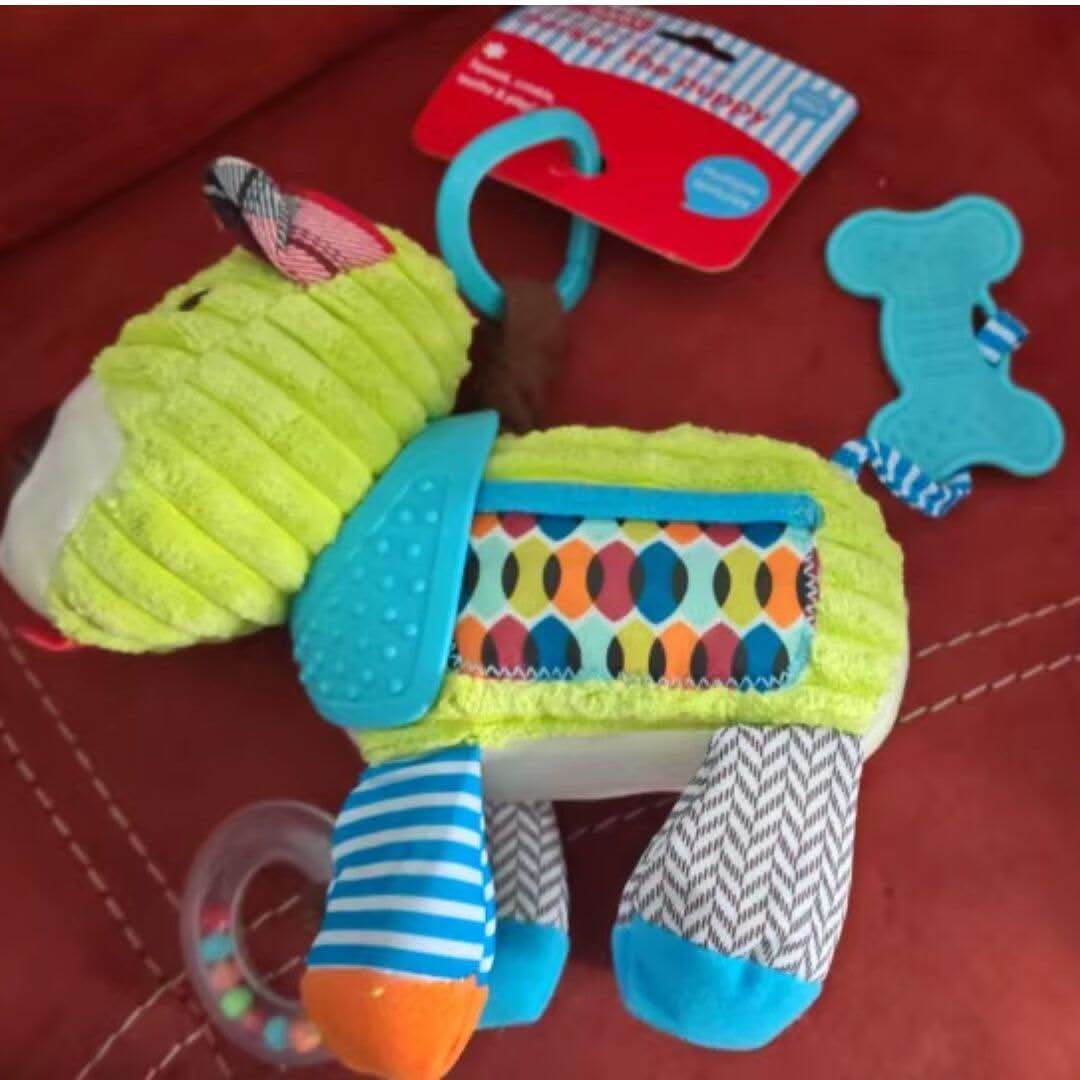 Doudou bébé garçon chien multicolore - Choupinoo