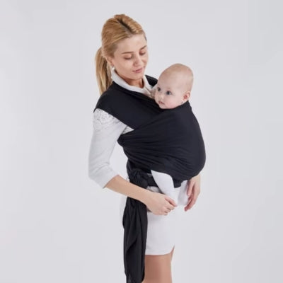 echarpe porte bebe classique en coton élastique sur le ventre