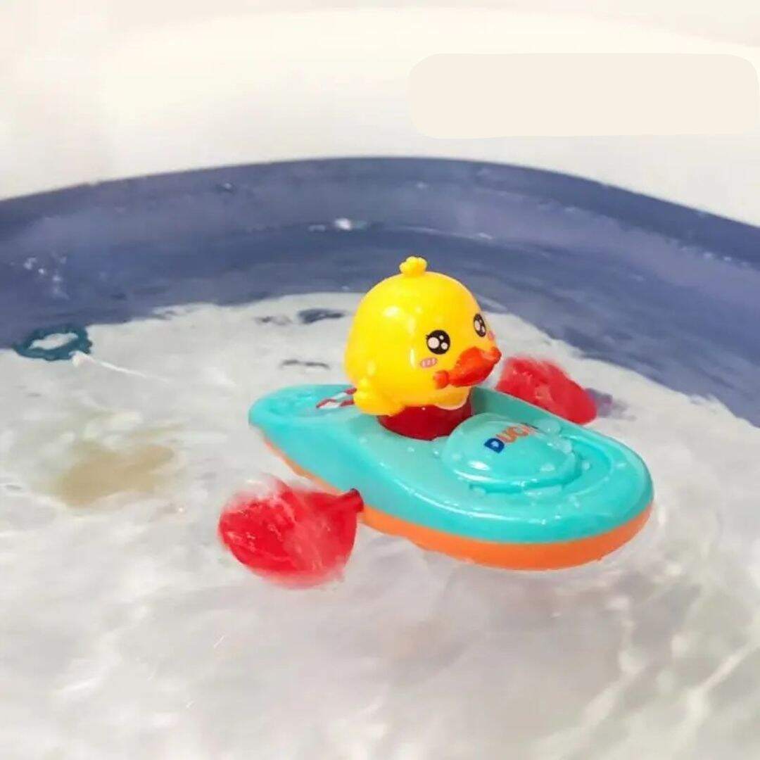 jouet de bain bebe canard kayac jeu d'eau