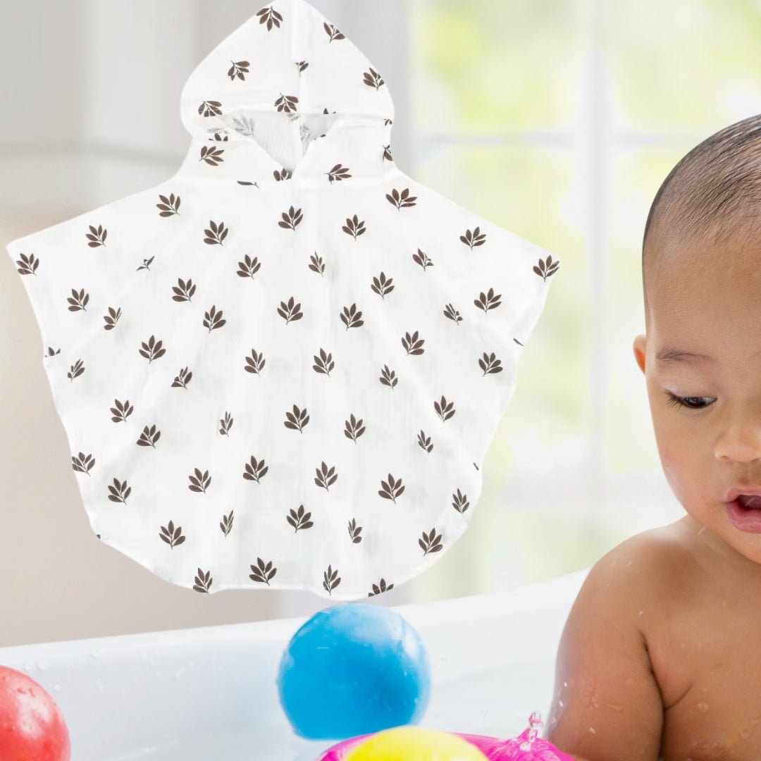 Poncho de bain bébé gaze de coton - Choupinoo