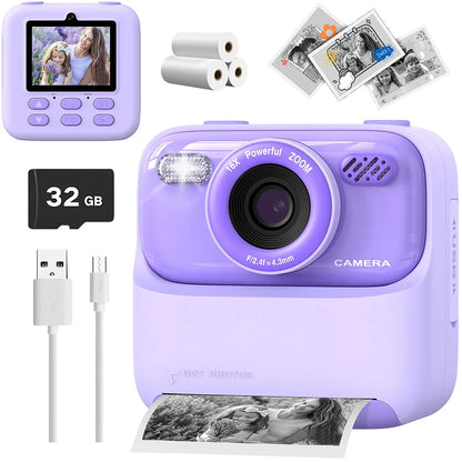 Appareil photo instantané enfant – 1080P avec impression