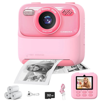 Appareil photo instantané enfant – 1080P avec impression