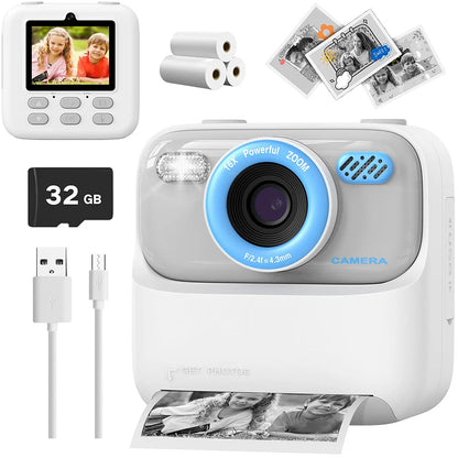 Appareil photo instantané enfant – 1080P avec impression