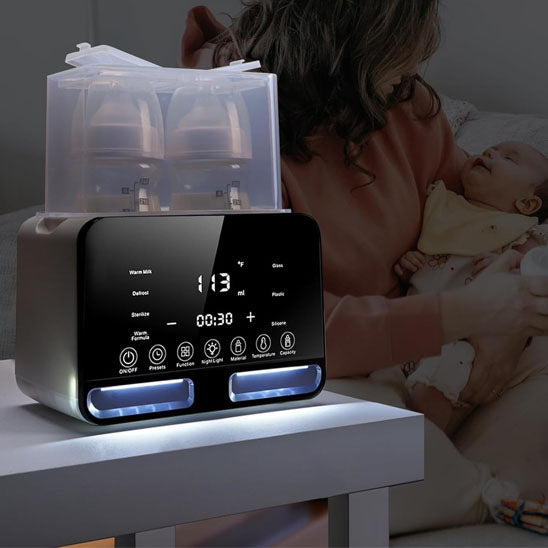Chauffe biberon double stérilisateur avec minuteur