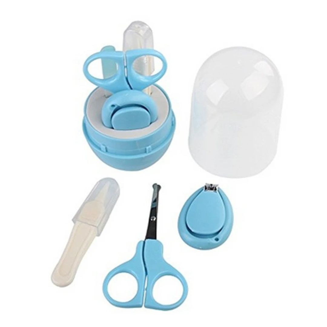 Ciseaux-coupe-ongle-pour-bebe-ensemble-coffret-bleu