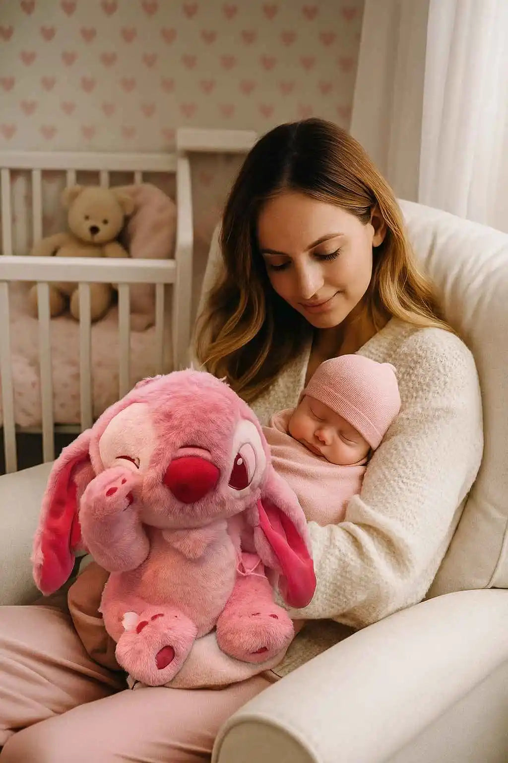Peluche Stitch rose Angel