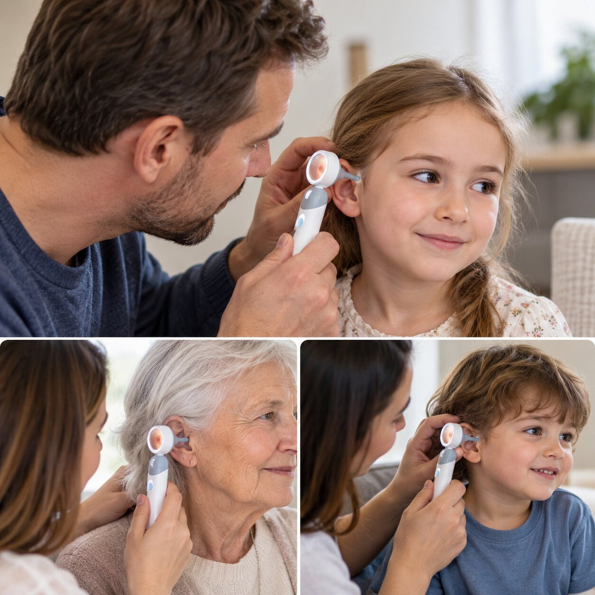 Otoscope oreille LED enfant Caméra Auriculaire Rechargeable