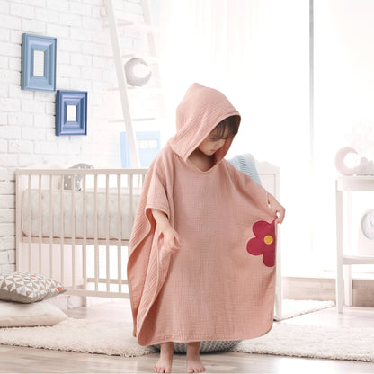 Poncho bebe - Rose pétale de fleur | choupinoo.com