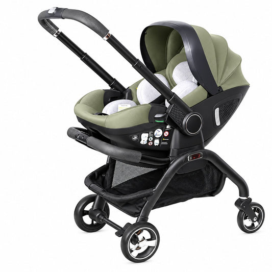 Poussette combinée 3 en 1 évolutive — Siège auto, landau & assise réversible