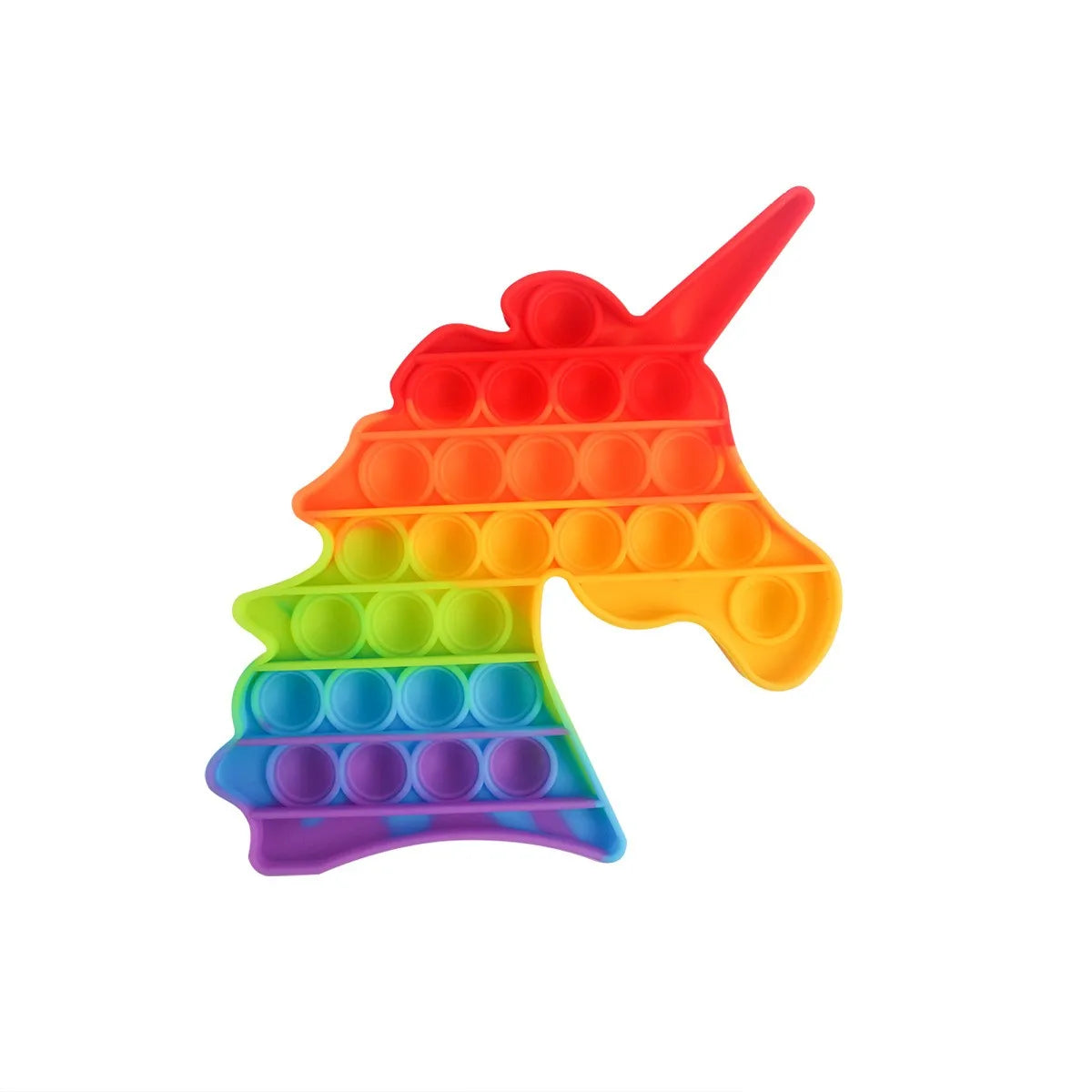 Jouet sensoriel en silicone arc-en-ciel Licorne
