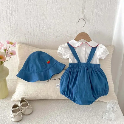 Ensemble Bébé Été Coton – Motif Fruits – 0 à 12 Mois
