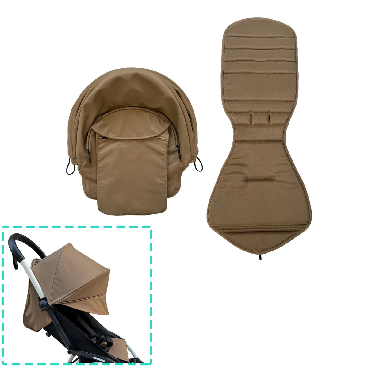 Caramel Plus Couleur Kit Tissu de Rechange Poussette YOYO / YOYO2 Imperméable