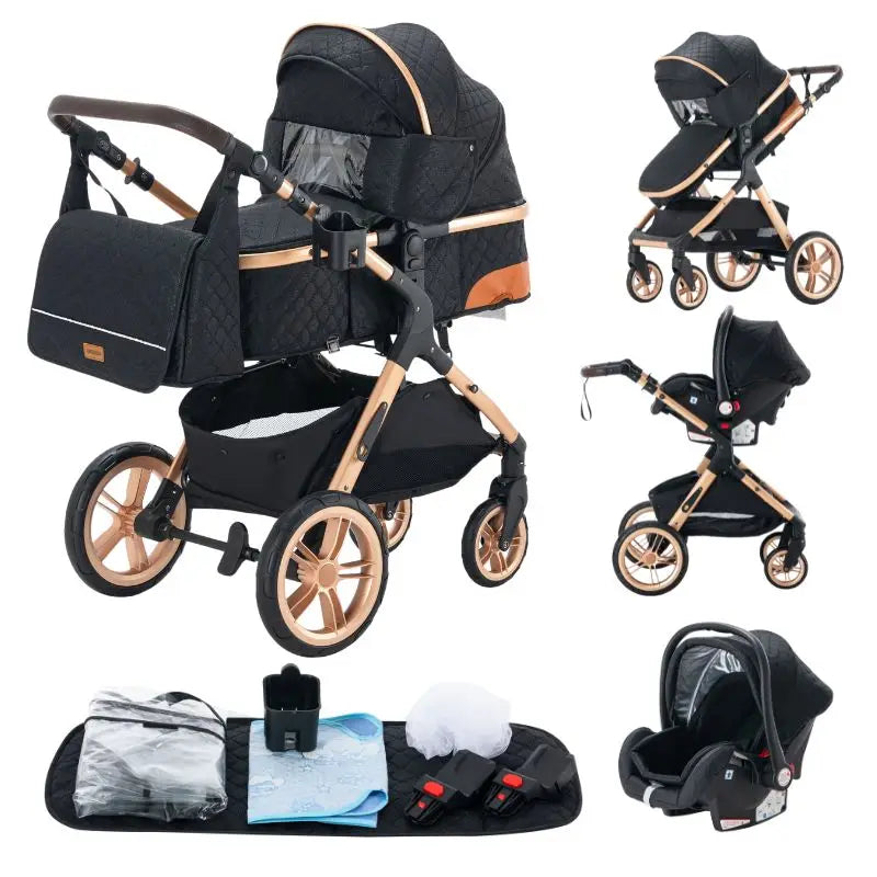 Poussette 3 en 1 évolutive — De la naissance à 3 ans, pack complet inclus