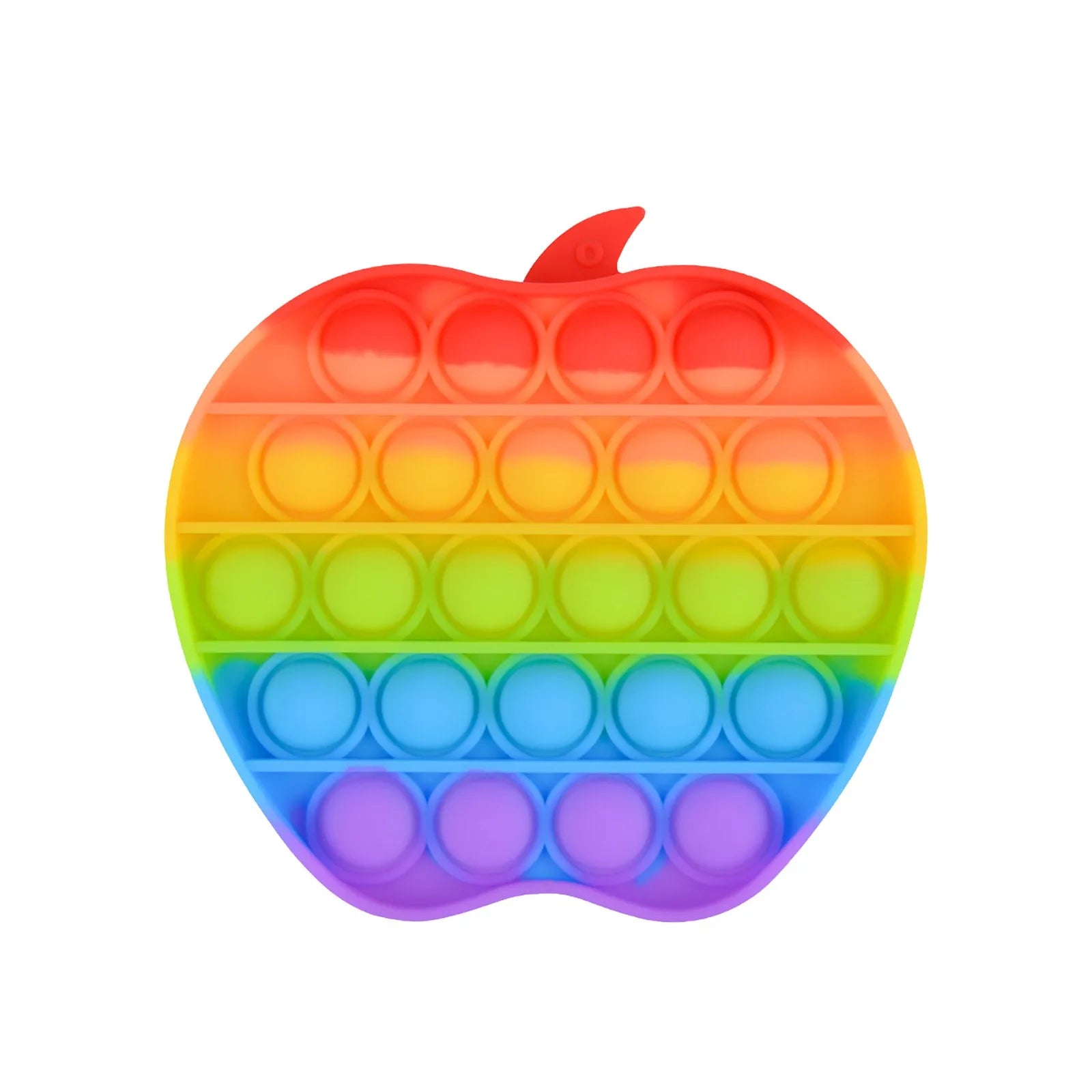 Jouet sensoriel en silicone arc-en-ciel Pomme