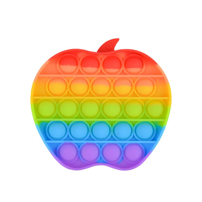 Jouet sensoriel en silicone arc-en-ciel Pomme