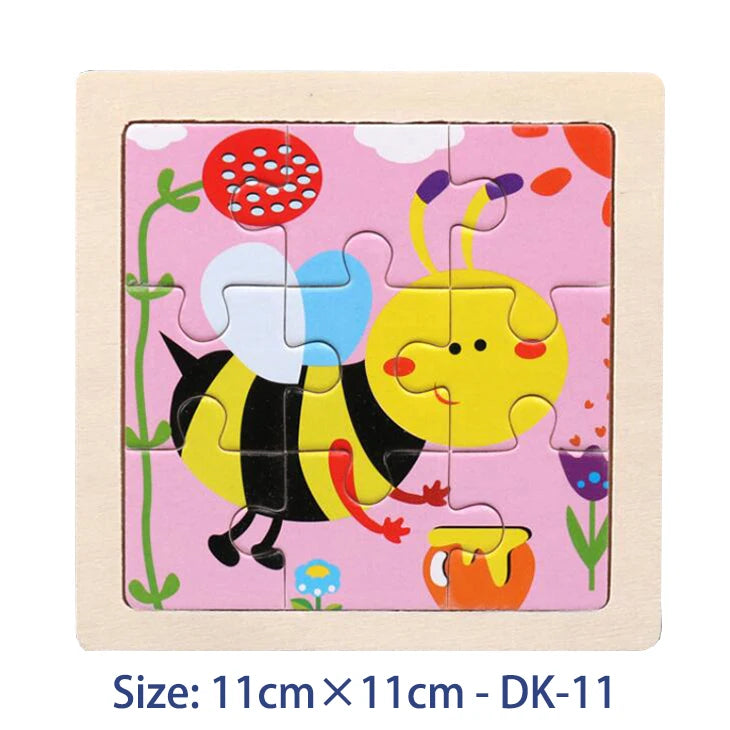 Puzzle bois Montessori 3 ans éducatif – motifs animaux et véhicules – idéal pour motricité fine et éveil sensoriel-cigale