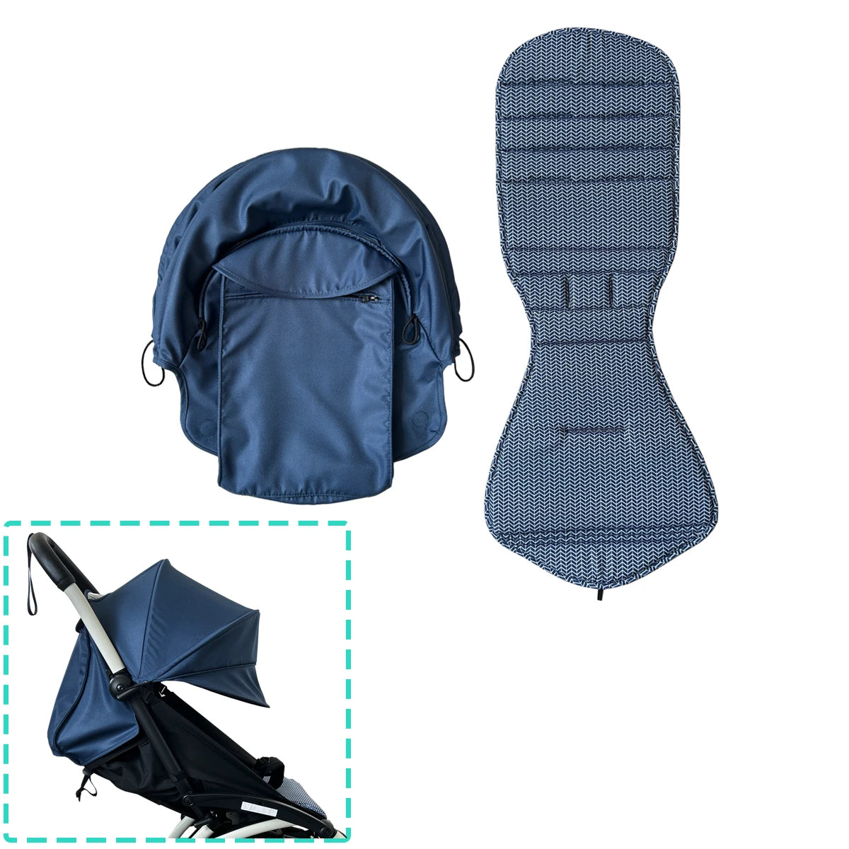 Bleu de France Plus Couleur Kit Tissu de Rechange Poussette YOYO / YOYO2 Imperméable