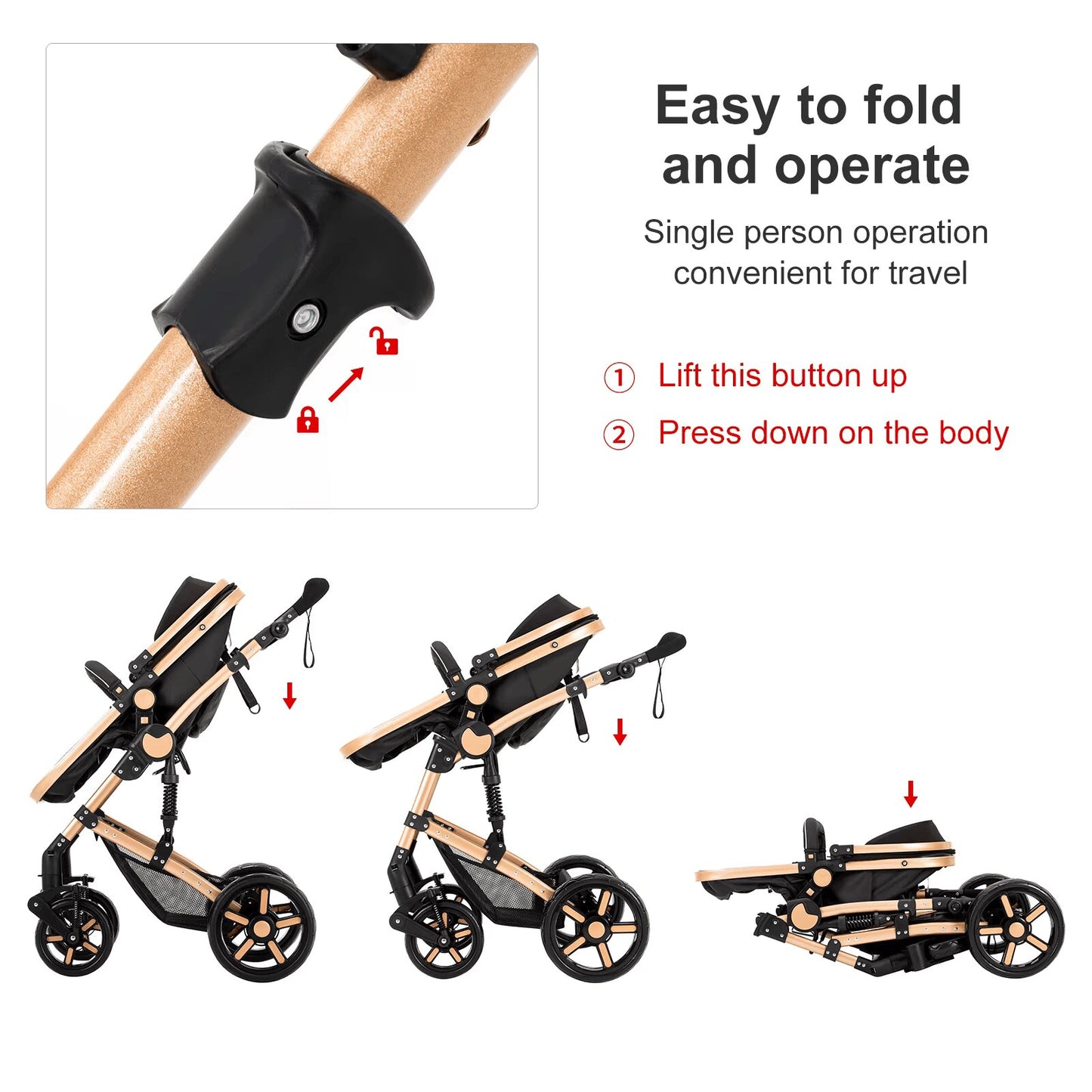 Poussette 3 en 1 Évolutive – Nacelle, Siège Réversible & Châssis Pliable