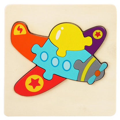 Puzzle Montessori animaux en bois 1-3 ans