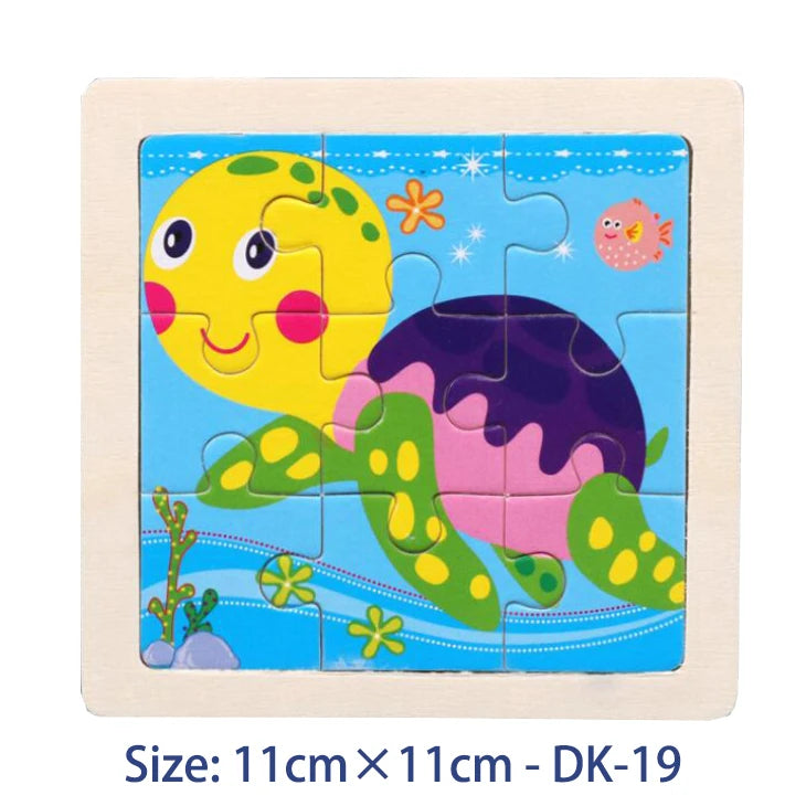 Puzzle bois Montessori 3 ans éducatif – motifs animaux et véhicules – idéal pour motricité fine et éveil sensoriel-canard