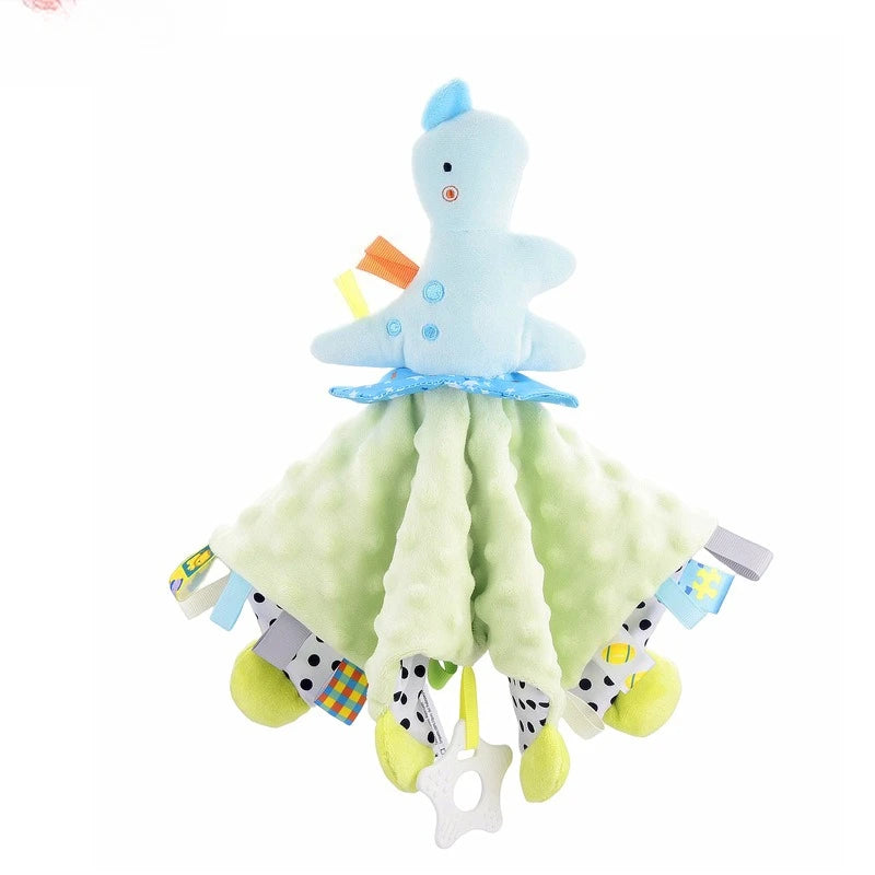 Menthe Couleur Doudou Couverture Bébé en Peluche avec Animal Doux