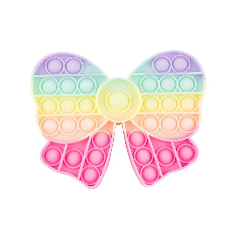 Jouet sensoriel en silicone arc-en-ciel Noeud