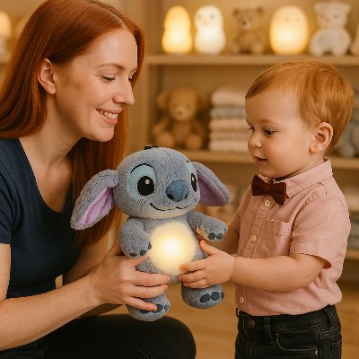 Stitch qui respire peluche apaisante