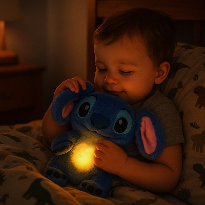 Stitch qui respire peluche apaisante