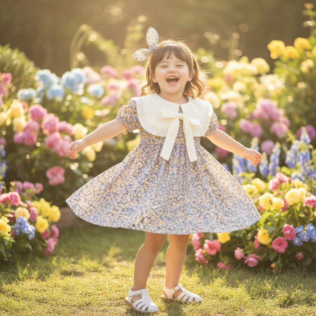 Bandeau Fille Nœud Papillon – Serre‑Tête enfant Fleurs & Couleurs - Choupinoo