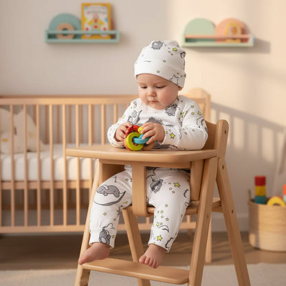Barboteuse Bébé Éléphant + Chapeau – Ensemble 2 Pièces