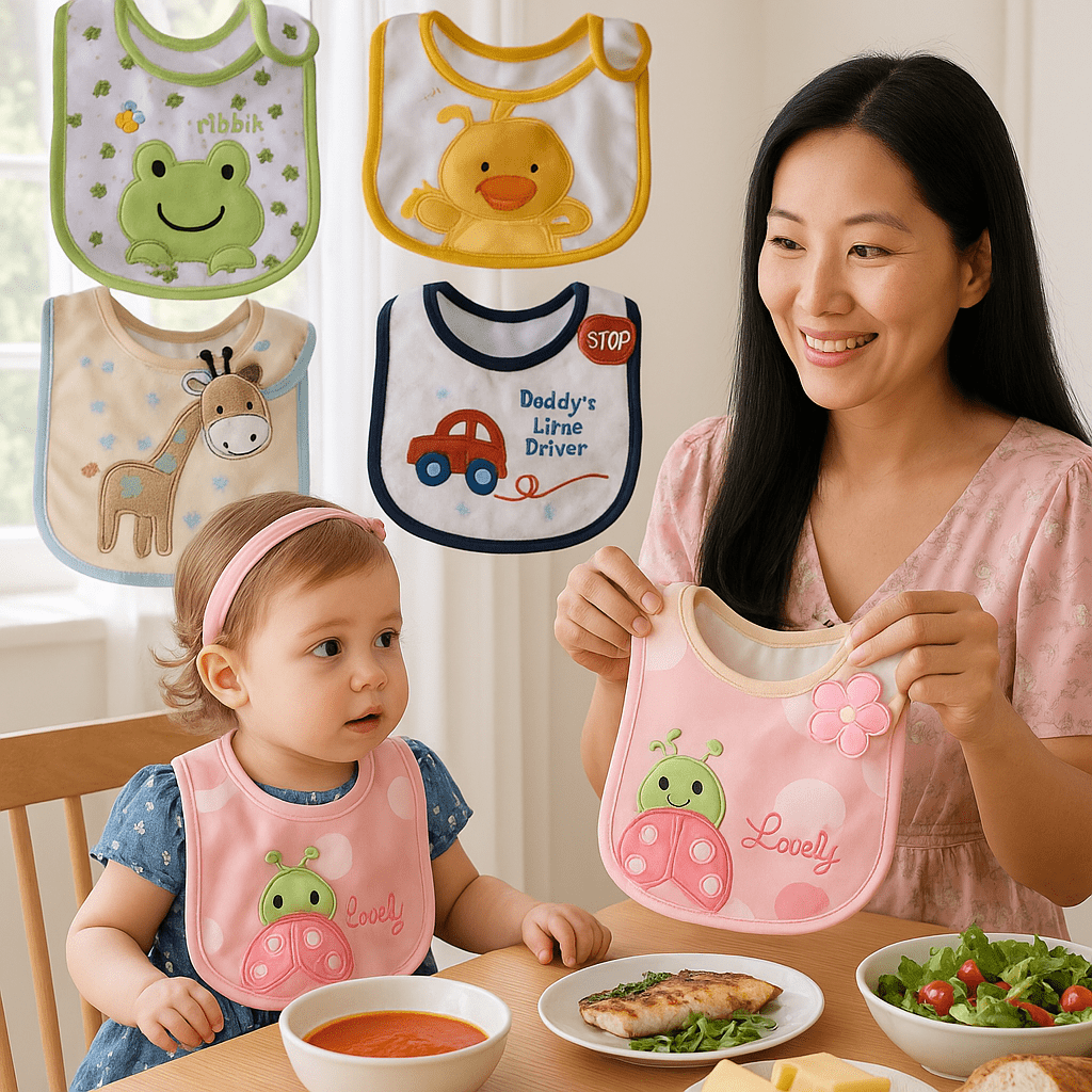 Bavoir bébé coton pour fille et garçon - Lot de 3 - Choupinoo