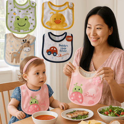Bavoir bébé coton pour fille et garçon - Lot de 3 - Choupinoo