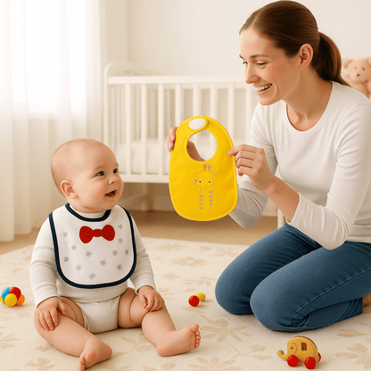 Bavoir bébé en coton doux - Lot de 6 pièces - Choupinoo