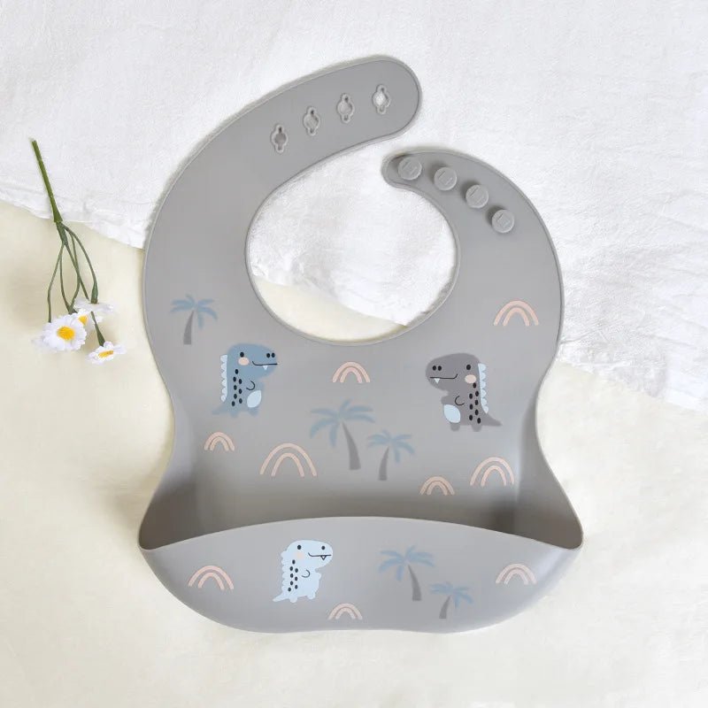 Bavoir Bébé Silicone Imperméable — Motifs Animaux, Facile à Nettoyer | Choupinoo - Choupinoo