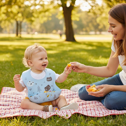 Bavoir Bébé Silicone Imperméable — Motifs Animaux, Facile à Nettoyer | Choupinoo - Choupinoo