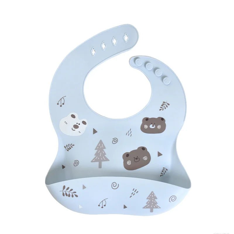 Bavoir Bébé Silicone Imperméable — Motifs Animaux, Facile à Nettoyer | Choupinoo - Choupinoo
